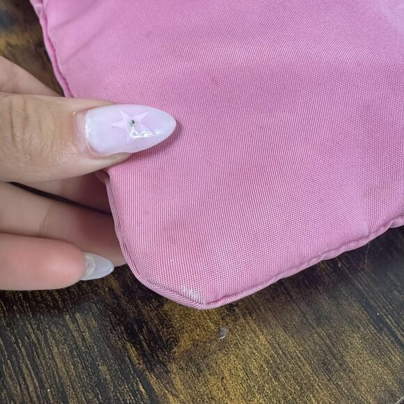 Prada Crossbody Bag Womens Small Pink Nylon Leather Adjustable Strap Italy - Picture 13 of 16